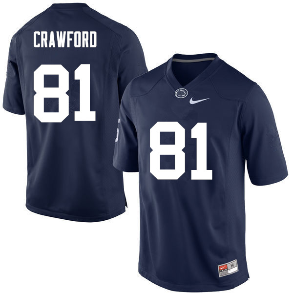 Men Penn State Nittany Lions #81 Jack Crawford College Football Jerseys-Navy - Click Image to Close